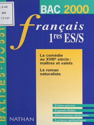 cover image of La comédie au XVIIIe siècle, maîtres et valets, le roman naturaliste